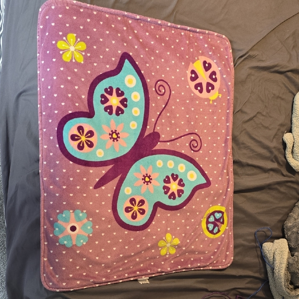 Colorful Butterfly Baby Blanket